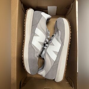 New Balance Classic Gray and White Sneakers